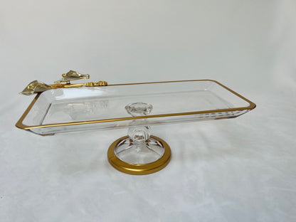 Glass serving dish