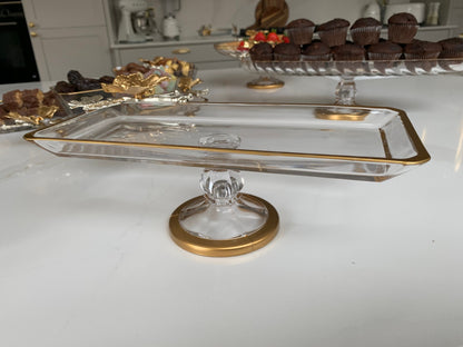 Rectangle Glass serving stand