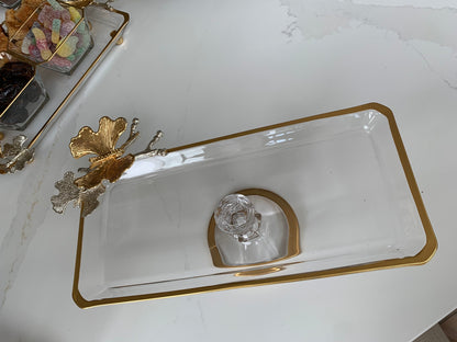 Rectangle Glass serving stand